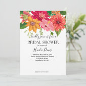 Helle botanische Blume Bridal Dusche Einladung (Stehend Vorderseite)