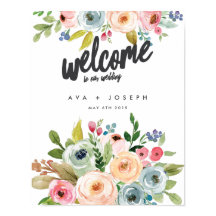 HELLE BOTANISCHE WILLKOMMEN IN UNSEREM WEDDING-GRA