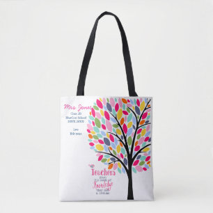Helle bunt Apfellehrer Baum danke Tasche