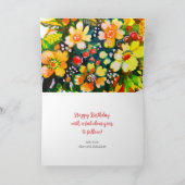 Helle bunt Blume Flat Holiday Card Karte (Innenseite)