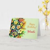 Helle bunt Blume Flat Holiday Card Karte (Gelbe Blume)