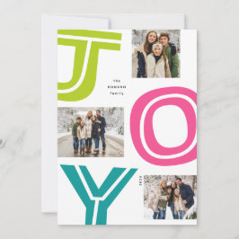 Helle bunt JOY fun drei Foto Weihnachten