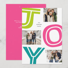 Helle bunt JOY fun drei Foto Weihnachten