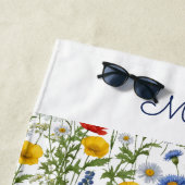 Helle bunt Summer Blooms Wildblume Gemustert Strandtuch (Beispiel)