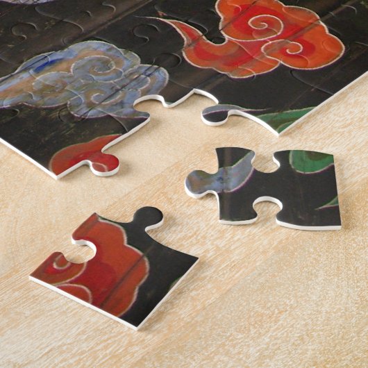 Helle bunte asiatische Drache-Kunst Koreas Puzzle (Seite)