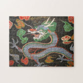 Helle bunte asiatische Drache-Kunst Koreas Puzzle (Horizontal)