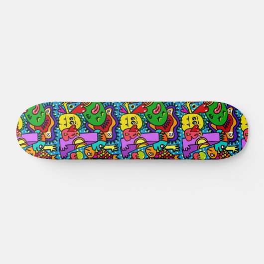 Helle bunte Cartoon-Monster Skateboard (Horizontal)
