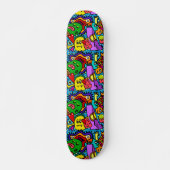 Helle bunte Cartoon-Monster Skateboard (Vorne)