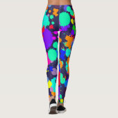 Helle bunte Farben-Spritzer-NeonLeggings Leggings (Rückseite)