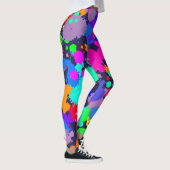 Helle bunte Farben-Spritzer-NeonLeggings Leggings (Rechts)