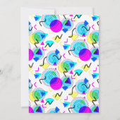 Helle bunte Geburtstagsparty Einladung (Rückseite)