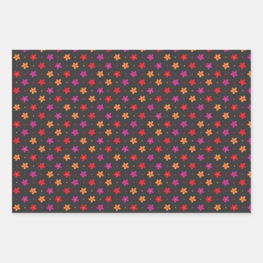 Helle bunte gemischte Designs Geschenkpapier Set (Vorderseite)