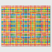 Helle bunte Karo-Abstract-Patrouille Geschenkpapier (Flach)