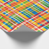 Helle bunte Karo-Abstract-Patrouille Geschenkpapier (Ecke)