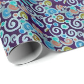 Helle bunte Kreise und Wirbels-Verpackungs-Papier Geschenkpapier (Rolleneckpunkt)