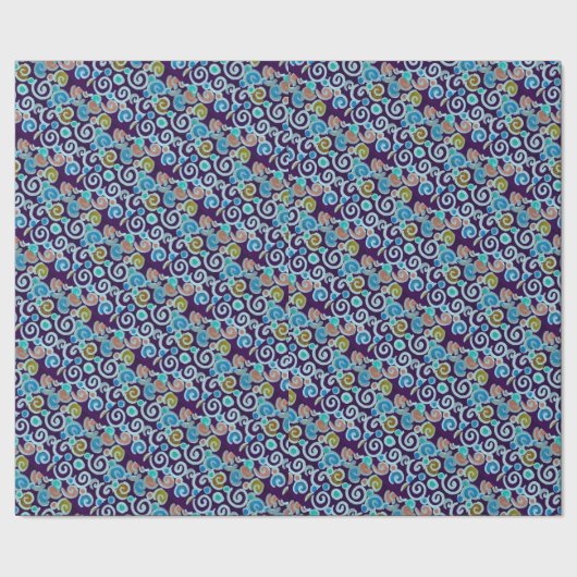 Helle bunte Kreise und Wirbels-Verpackungs-Papier Geschenkpapier (Saum)