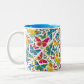 Helle, bunte Schmetterlinge Kaffee Tasse (Links)