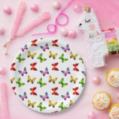 Helle Bunte Schmetterlinge Pappteller (Party)