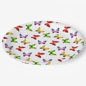 Helle Bunte Schmetterlinge Pappteller (Schrägansicht)