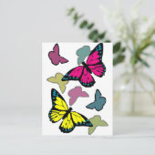 Helle, bunte Schmetterlinge Postkarte (Stehend Vorderseite)