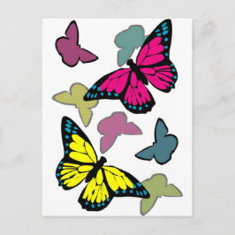 Helle, bunte Schmetterlinge Postkarte