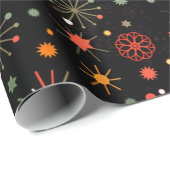 Helle, bunte Schneeflocken Geschenkpapier (Rolleneckpunkt)