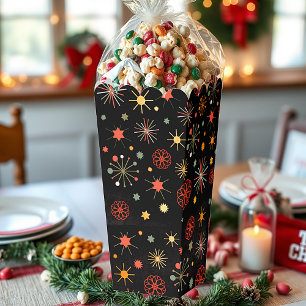 Helle bunte Schneeflocken Geschenkschachtel