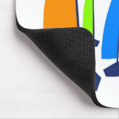 Helle bunte Segelboote Mousepad (Ecke)