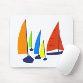 Helle bunte Segelboote Mousepad (Mit Mouse)