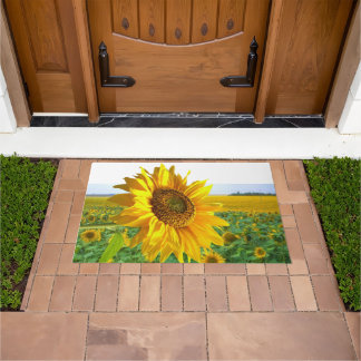 Helle bunte Sonnenblumen-Türmatte Fußmatte