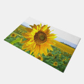 Helle bunte Sonnenblumen-Türmatte Fußmatte (Schrägansicht)