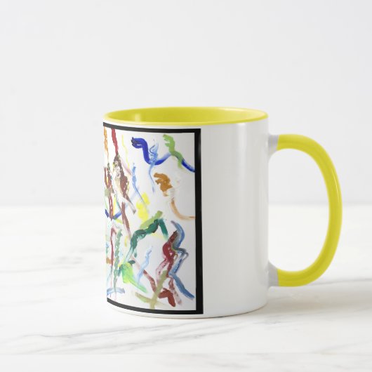 Helle bunte Tasse, Originalvorlage verwendend! Tasse (Rechts)