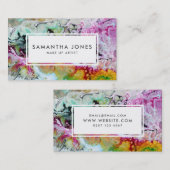 Helle Bürste streicht modernes bilden Künstler Visitenkarte (Vorne/Hinten)