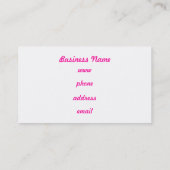 Helle Candy Dots Visitenkarten Visitenkarte (Rückseite)