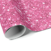 Helle Candy Feine Rosa Glitter Muster Geschenkpapier (Rolleneckpunkt)