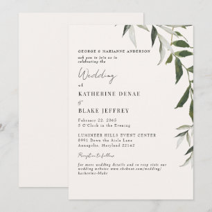 Helle Champagner-Grün-Website-Hochzeit Einladung