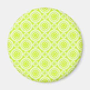 Helle Chartreuse Tagesleuchtende Geometrische Must Magnet