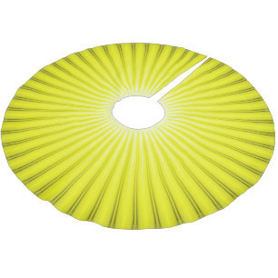 Helle Chartreuse Yellow Christmas Tree Skirt Polyester Weihnachtsbaumdecke