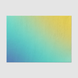 Helle Chic Aqua Blue Yellow Ombre Gradient Seidenpapier