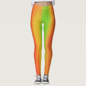 Helle Citrus Farben Orange Yellow Green Leggings (Vorderseite)