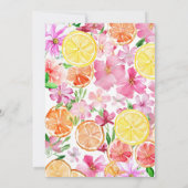 Helle Citrus Floral Baby Dusche Brunch Einladung (Rückseite)