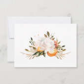 Helle Citrus Tropical Floral Wedding RSVP Karte (Rückseite)
