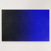 Helle Cobalt Blue und Black Ombre Puzzle (Horizontal)