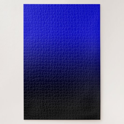 Helle Cobalt Blue und Black Ombre Puzzle (Vertikal)