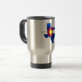 Helle Colorado-Flagge Texas-Formreise-Tasse Reisebecher (Vorderseite Links)