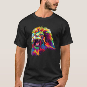 Helle Coole Löwenkopfwand Pop Cool Art S T-Shirt