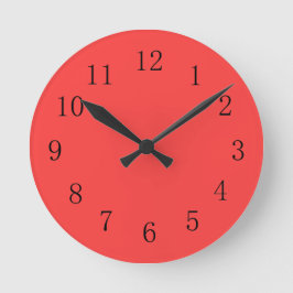 Helle Coral Red Kitchen Wall Clock Runde Wanduhr