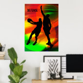 Helle Court Lights und Basketball Duo Poster (Heimbüro)