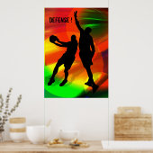 Helle Court Lights und Basketball Duo Poster (Küche)