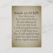 Helle Crackle Fist - Isaiah 41:10 KJV Card Box Visitenkarte (Rückseite)
